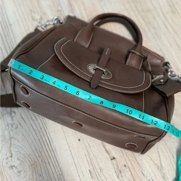 Dooney & Bourke Toscana Brown Leather Satchel Bag - Picture 14 of 16